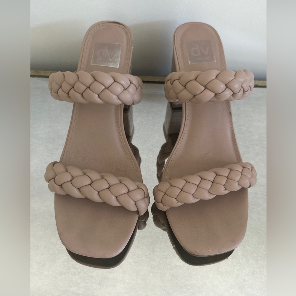 Dolce Vita braided heels DV tessa nude sandals beige